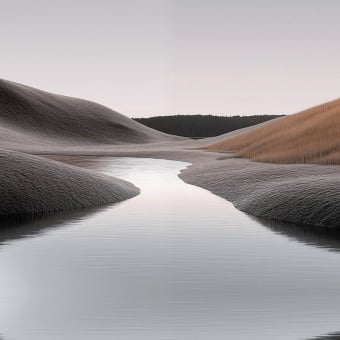 Panoramatapete Golden hour