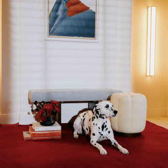 Panca Le Pompidou Velluto a righe sottili