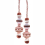 Embrace two Beaugency beaded tassels Houl&egrave;s Rose perle /35877-9444
