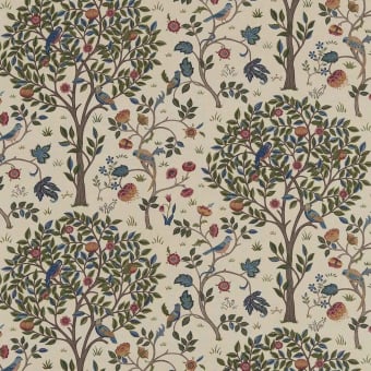Tessuto Kelmscott Tree linoen