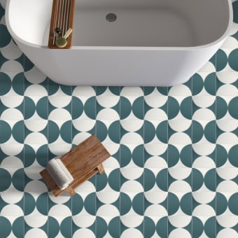 Pack of 3 boxes, 1.44 m² - Butterfly cement tile