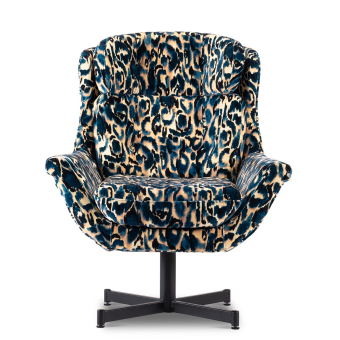Fauteuil John Swivel Blu Selvaggio