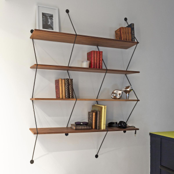 Climb walnut shelf