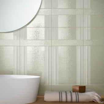 Tartan porcelain stoneware