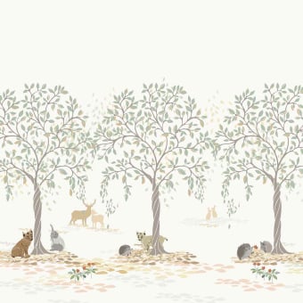 Panorama-Tapete Forest Friends