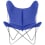 Poltrona AA Butterfly Pelle Aand Bleu Butterfly Cuir-Bleu