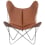 Poltrona AA Butterfly Pelle Aand Marron Butterfly Cuir-Marron1