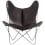 Poltrona AA Butterfly Pelle Aand Marron Foncé Butterfly Cuir-Marron foncé1