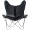 Fauteuil AA Butterfly Cuir Aand Noir Butterfly Cuir-Noir1