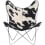 Poltrona AA Butterfly Pelle Aand Peau de vache noire Butterfly Cuir-Peau vache Noire1