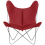 AA Butterfly Cuir Armchair Aand Rouge Butterfly Cuir-Rouge