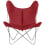 Poltrona AA Butterfly Pelle Aand Rouge Butterfly Cuir-Rouge
