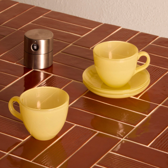 Kimono Millerighe Rectangular Porcelain Stoneware