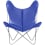 Poltrona AA Butterfly Pelle Aand Bleu ajouré Butterfly Cuir-Bleu ajouré