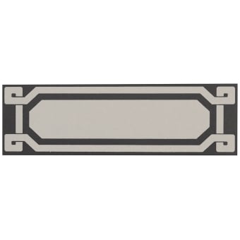 Porcelain stoneware Listello Decoro Black