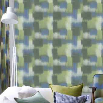 Shaded Squares Panoramic Wallpaper