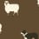 Papier peint Moutons Little Cabari Chocolat PP-09-50-MOU-CHO