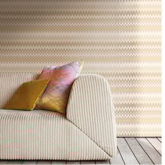 Papier peint Zig Zag Multicolore