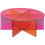 Couchtisch XXX02 Glas Italia Rose/Orange XXX02