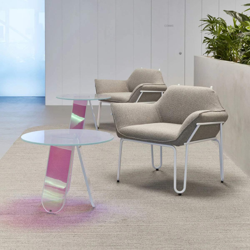 Shimmer Tall Round Coffee Table Glas Italia