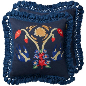Coussin A Swalloow's Horizon Embroidered