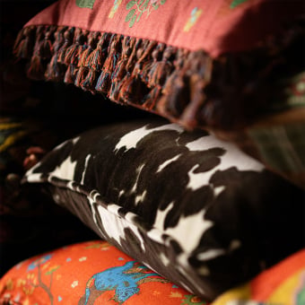 Cowhide Velvet Cushion