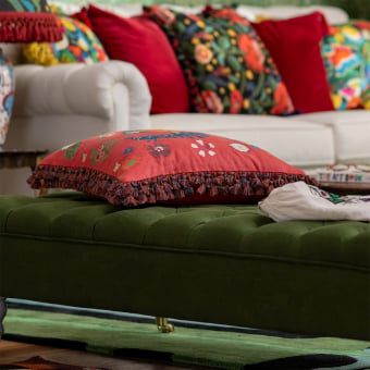“The Garden Between Us” Embroidered Cushion