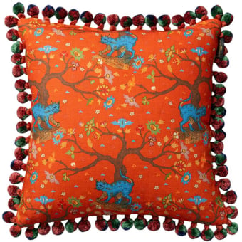 Tree Of Life Coral Cushion