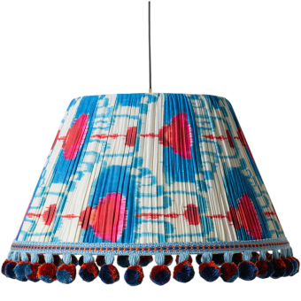 Abat-jour Ikat Peacock Feather