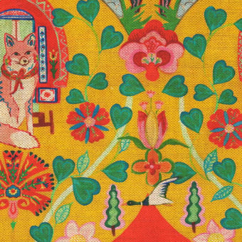 Stoff Gypsy Fairytale Lemon Linen