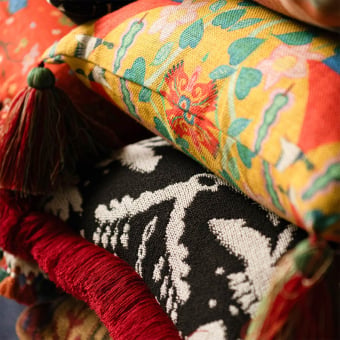 Gypsy Fairytale Lemon Linen Fabric