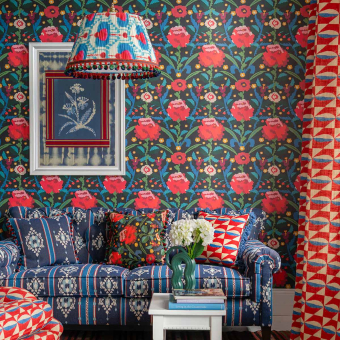 Stoff King's Ikat Woven