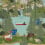 Corvin Panoramic Wallpaper Mindthegap Blue/Green WP20906
