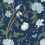 Teahouse Floral Wallpaper York Wallcoverings Navy /BL1782