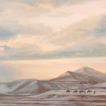 Caravan panoramic wallpaper