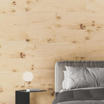 Burlwood wall covering