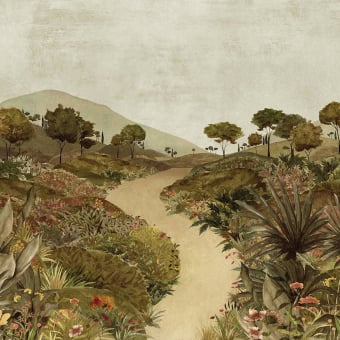 Panoramic wallpaper Towards the Calm Mountains