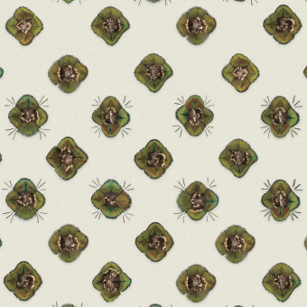 Panoramic wallpaper Peacock Feathers