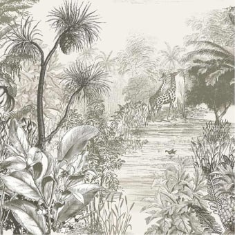Eveil des palmiers panoramic wallpaper