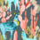 Altiplano wallpaper Kariokas Coral Lamas on Dark Green WallP-ALTI-CLLB-05