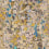 Hollyhocks Fabric House of Hackney Flax 1-FA-HOL-CL-FAX-XXX-XXX