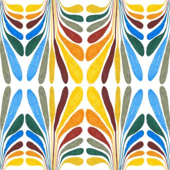 Les Vivaces panoramic wallpaper - Patterns