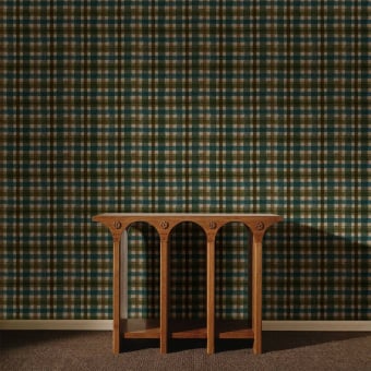 London Fields Check panoramic wallpaper