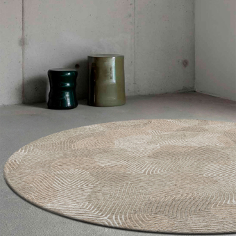 Coral round in-outdoor rug