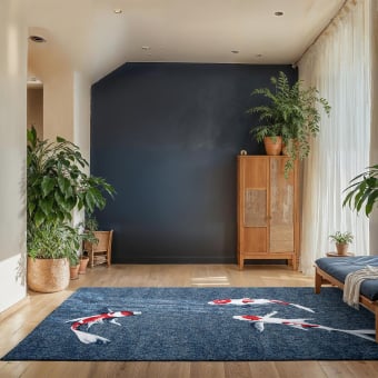 Pop Japanese Pond rectangular indoor-outdoor rug