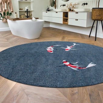 Tappeto Pop Japanese Pond rotondo in-outdoor