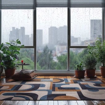 Rectangle in-outdoor Module rug