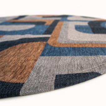 Module round in-outdoor rug