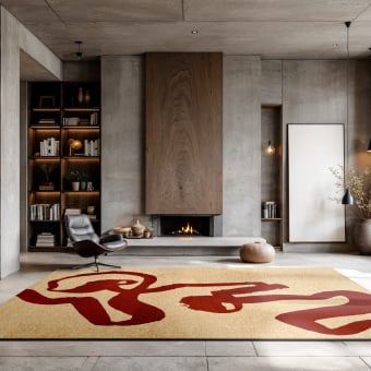 Ribbon rectangle in-outdoor rug