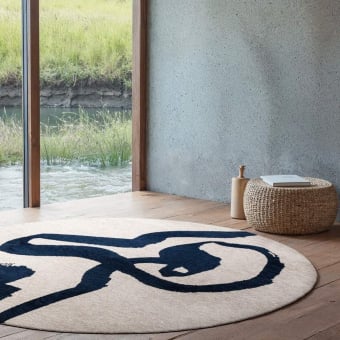 Tappeto Ribbon rotondo in-outdoor